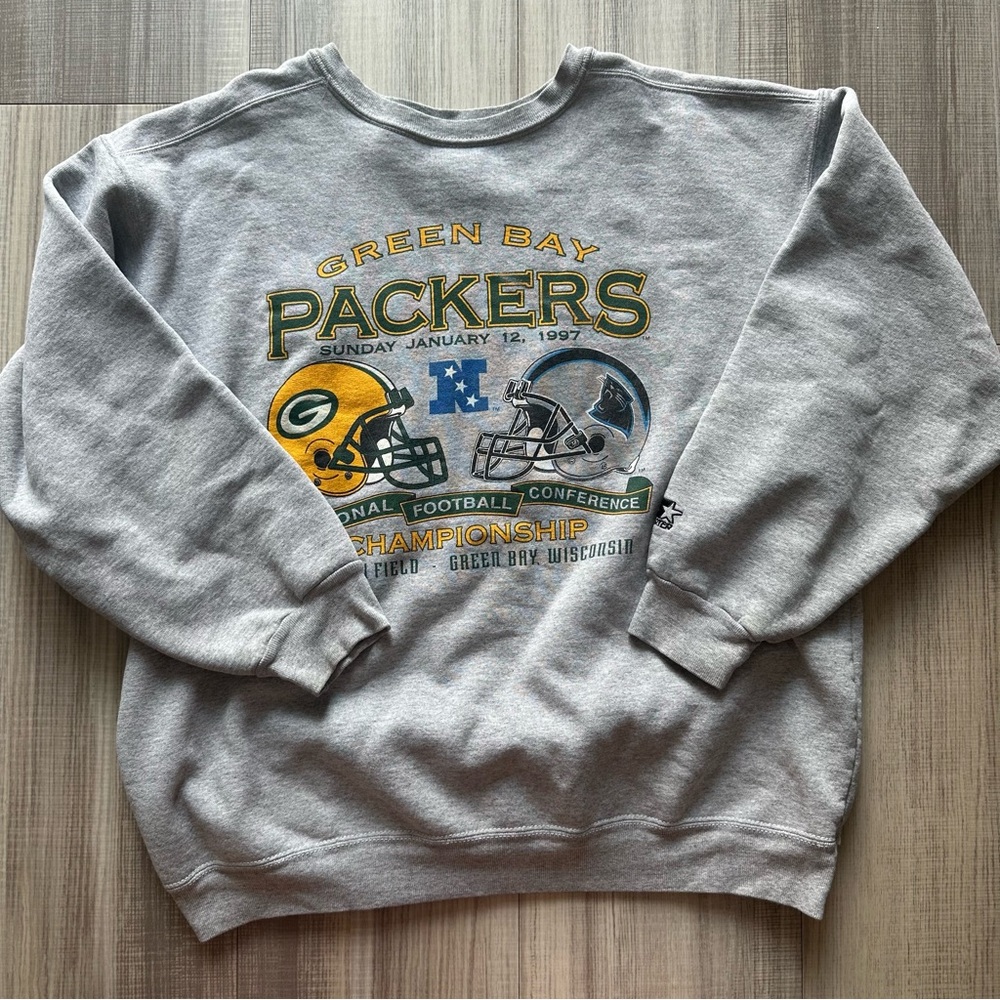 Green Bay Packers Gray Crewneck